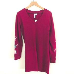 Embroidered Floral Dress listed Large runs to medium